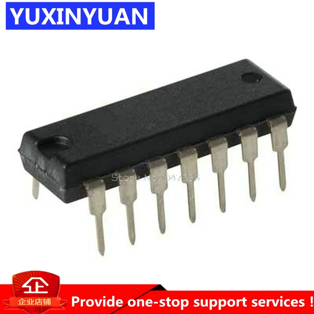 YUXINYUAN 10 шт./лот Новый LM324N LM324 DIP-14 низкие четырехъядерные Операционные усилители