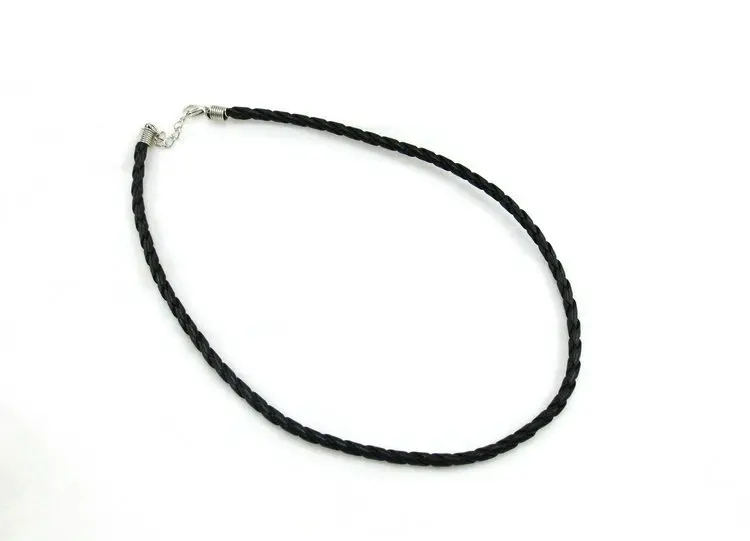 20 unids negro trenzado de cuero de la PU collar weave cadena complementos joyas cuerda accesorios joyas collares piezas 20 unids negro trenzado de cuero de la PU collar weave cadena complementos joyas cuerda accesorios joyas collares piezas