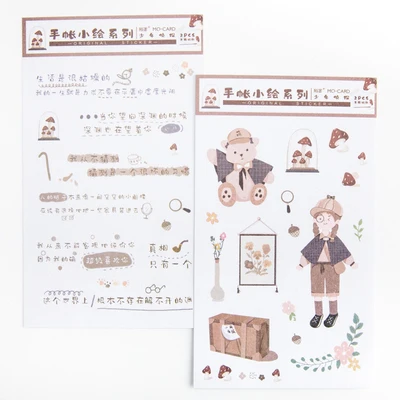 16 Дизайн Kawaii бумажная наклейка планировщик для скрапбукинга наклейка для дневника Diy Декор Детский подарок Корейский милые канцелярские принадлежности - Цвет: 02
