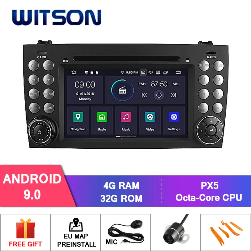 WITSON Android 8,0 ips HD Экран для Benz R171 SLK200 SLK230 SLK280 автомобильный DVD gps 4 Гб Оперативная память+ 32 ГБ флеш-память 8 Octa Core+ DVR/WI-FI+ DSP+ DAB