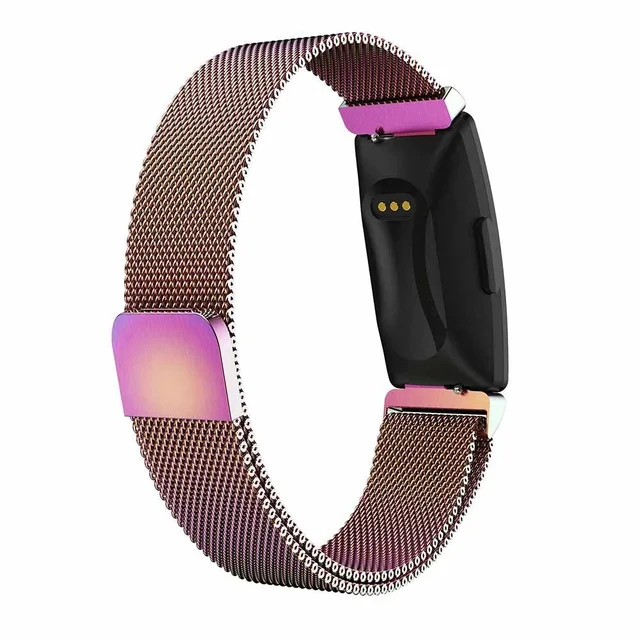 Ремешок для часов для Fitbit Inspire HR Activity Tracker Milanese магнитный ремешок из нержавеющей стали сменный ремешок для часов - Цвет: Five colors