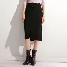 Bootyджинсовый Осенние новые высококачественные женские юбки модные трикотажные Юбки-миди