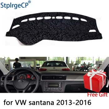 

Rose Pattern Non-slip Car Dashboard Cover Dash Mat Pad DashMat ANti-UV Car Sticker for Volkswagen santana 2013-2018 Car Styling