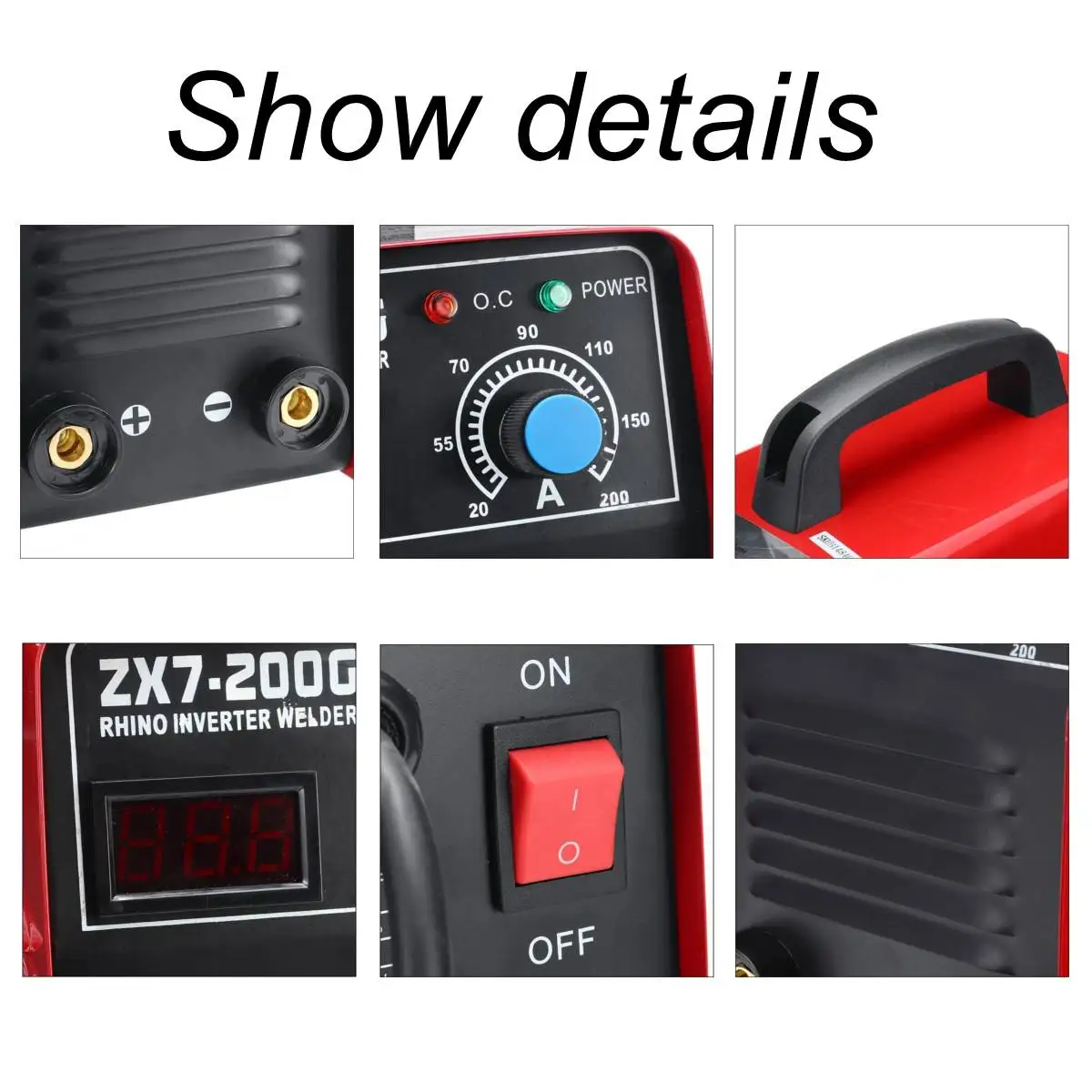 220 В ZX7-200 Красный Портативный электрический аппарат для дуговой сварки igbt-инвертор, ММА Дуговой Сварки пайки машина инструмент