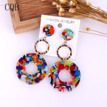 

Acrylic earrings2019Boho for women big korea handmade geometric bohemian vintage gold jewelry wholesale bridal popular earrings