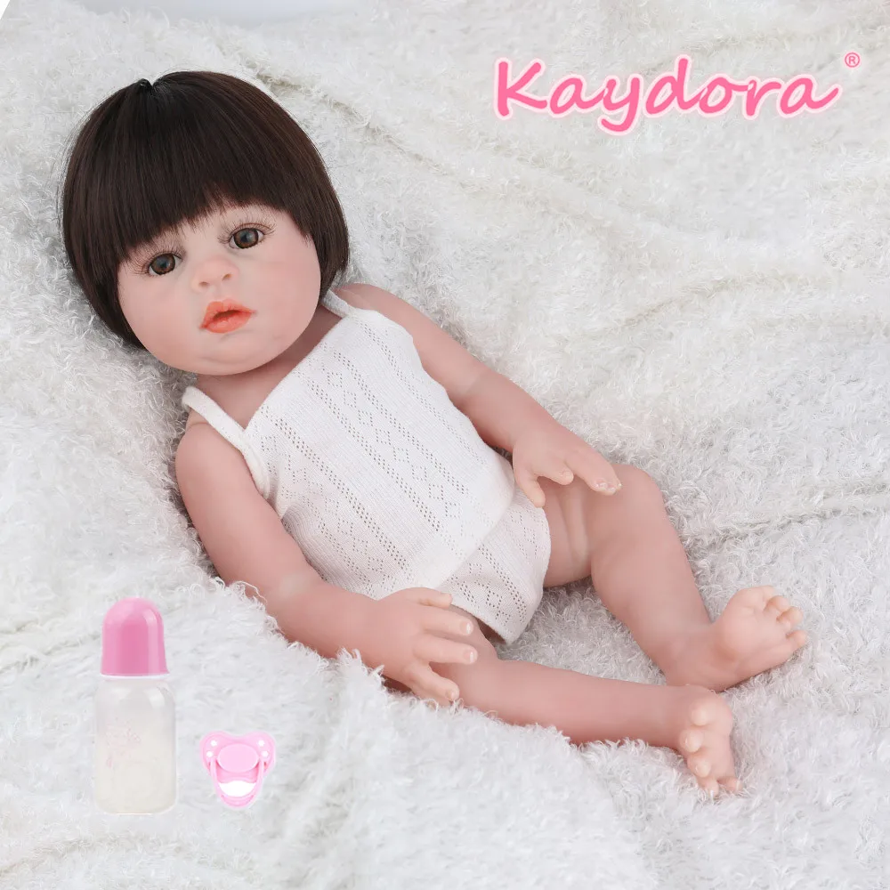 KAYDORA Reborn Baby Doll принцесса lol полный винил 17 дюймов реалистичный силиконовый Bebe
