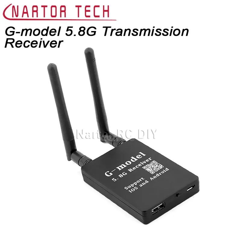 

G-model FPV Portable 5.8G AV Signal Transfer WIFI Transmission Receiver for Android Smart phone IOS iPad Camera Drone Black