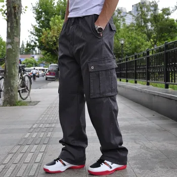 

New Arrival Fashion Brand Mens Cargo Baggy Hip-Hop Pocket Loose Casual Overalls Trouser Work Pant Big Size l xl 2xl 3xl 4xl 6xl