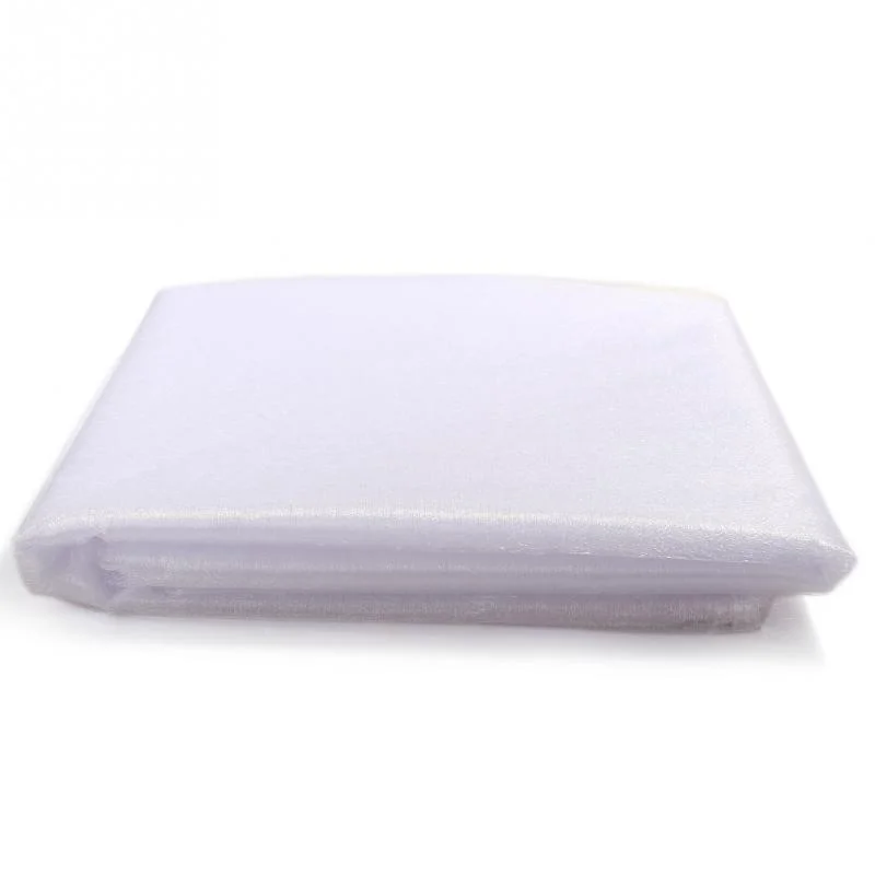 5meter/lot sheer crystal organza tulle roll fabric for wedding party decoration organza chair sashes width 45cm