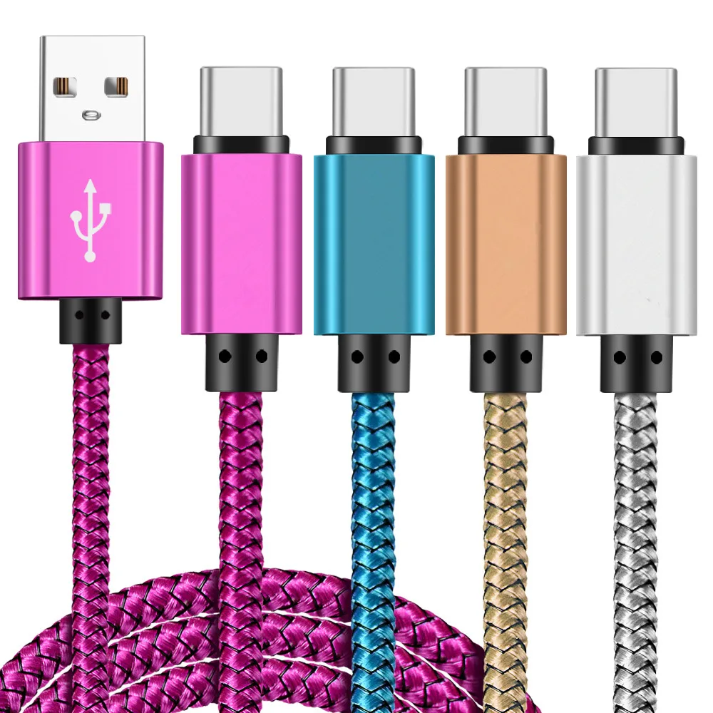 

2M Nylon Cord USB Type C Data Cable 2A Fast Charger For Samsung galaxy A80 A60 A40 A20 Tab A 8 (2019) Tab A 10.1 HTC 10 U11 life