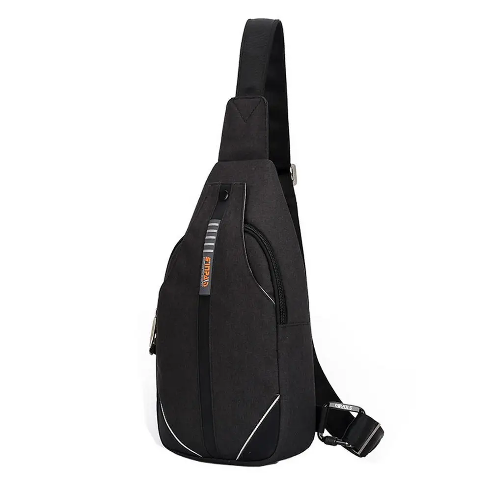 Chest Shoulder Bag Anti Theft Buckle Design Women Men Waterproof Crossbody Bags