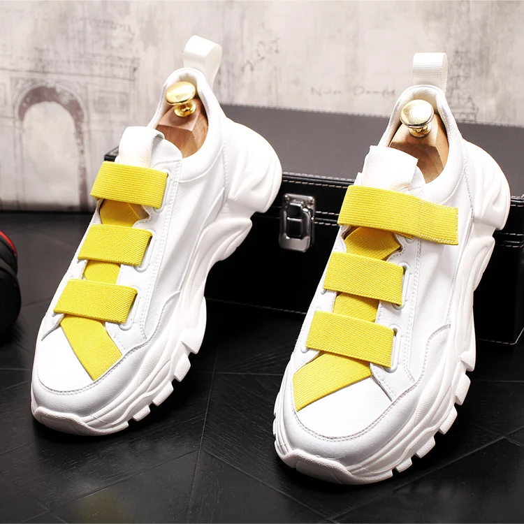 Stephoes/Новинка; Мужская модная повседневная обувь для папы; Роскошные Дизайнерские дышащие кроссовки на липучке для отдыха; мужская Белая обувь на толстой подошве