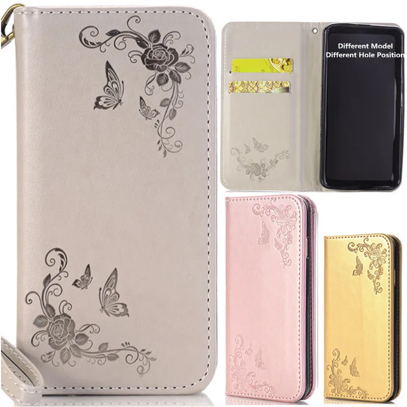 

Luxury Cartoon and Flower Butterfly Leather Flil Coque Fundas Case For Samsung Galaxy Core 2 Core2 G355H SM-G355H Back Cover