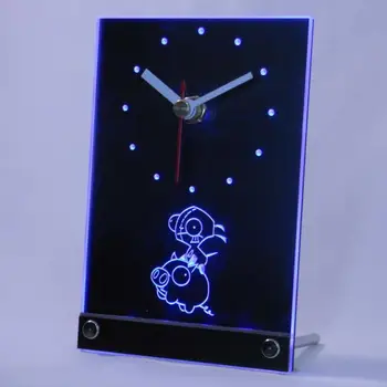 

tnc0238 Invader Zim Piggy Table Desk 3D LED Clock