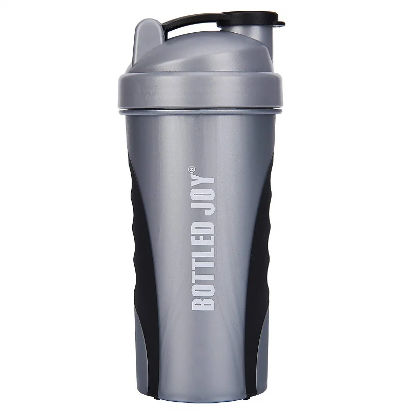Серый Бутылка для воды bidon my shaker bottled joy gym 700 мл - Цвет: Серый