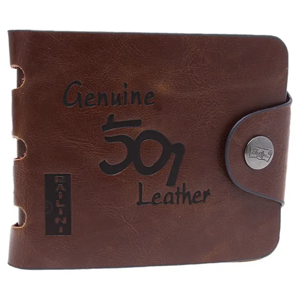 1PC Men Classical Letter Pattern Bifold Wallet personality PU Brown Credit/ID Card Holder Slim Purse Gift cx677230