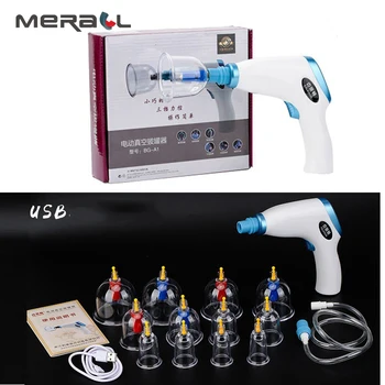 

12 Cups Chinese Massage Cellulite Set Kit Machine Medical Vacuum Cupping Therapy Twist Electric Vacuum Magnetic Suction Cupping