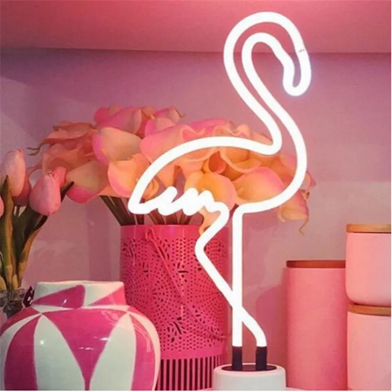 Handcrafted Glass Tube Flamingo Neon Lamp Dc 5v Usb Cable Power Supply Retro Decorative Neon Lamp Handcrafted Glass Tube Flamingo Neon Lamp Dc 5v Usb Cable Power Supply Retro Decorative Neon Lamp