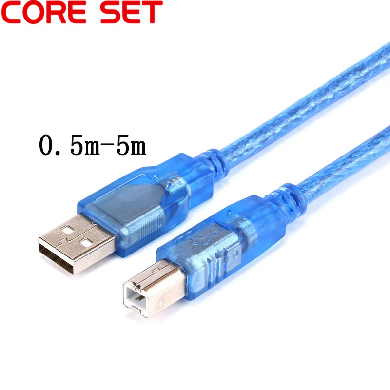 

0.5m-5m Printer Connector Cable Wire USB 2.0 Type A Male To Type B Male High Speed For Computer/Printer/Fax Lead