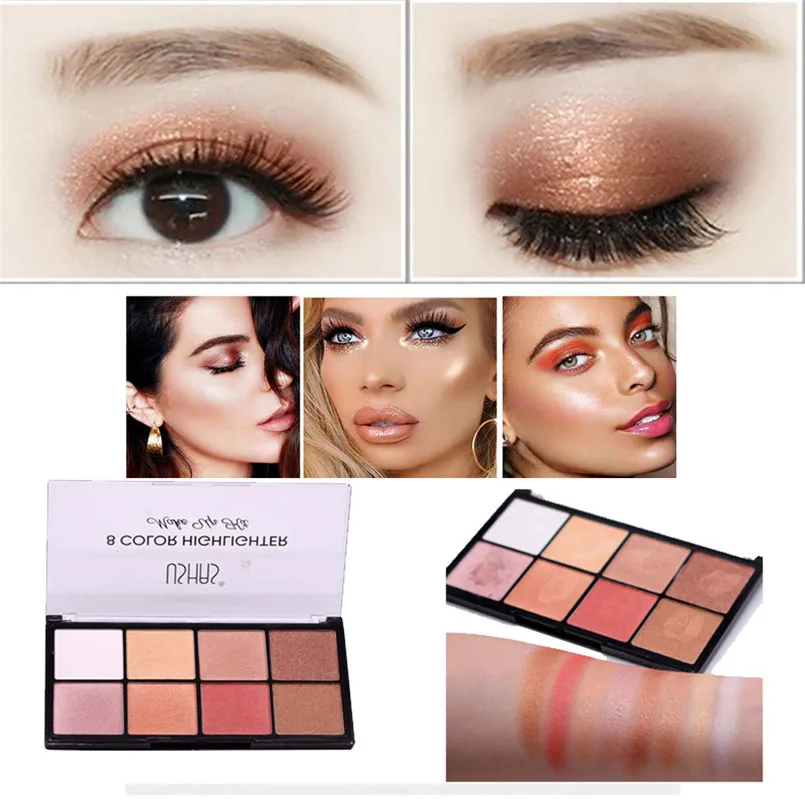 

2019 Portable 8 Colors Eye Shadow Powder Makeup Pearl Metallic Eyeshadow Palette Makeup Hot Sales H1