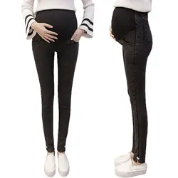 Эластичный деним джинсы для беременных женская одежда пресса эластичной резинкой на талии брюки для беременных; Gravida Костюмы