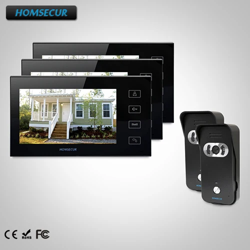 

HOMSECUR 7" Wired Video Door Phone Intercom System+Intra-monitor Audio Intercom TC021-B Camera+TM704-B Monitor