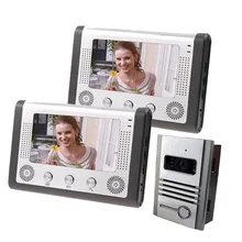 Envío de dhl Sistema de Entrada de La Puerta de Intercomunicación Teléfono Video de La Puerta de Intercomunicación IR Cámara Del Monitor Con Cámara de Visión Nocturna Resistente Al Agua