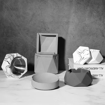 

Ashtray Creative Personality Trend Living Room Office with Cover Nordic Ins Fashionable Diatomite Ash Tray Home Decoration