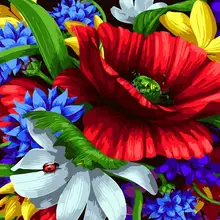 В форме Красного цветка фотография на стене акриловая краска по номерам Diy Краска ing по номерам детский подарок Раскраска по номерам