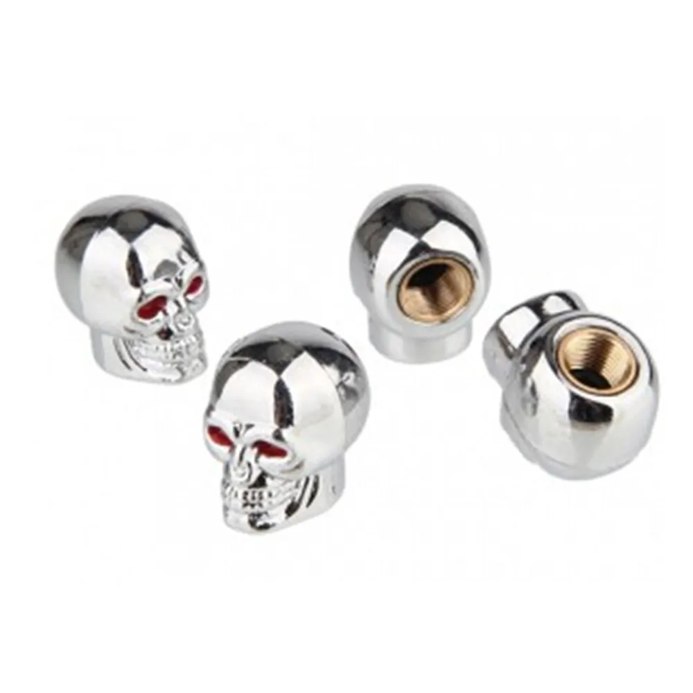 

4 pcs Car Skull Auto Wheel Tyre Tire Stem Air Valve Caps Dust Covers/ car  tyre valve cover high quality