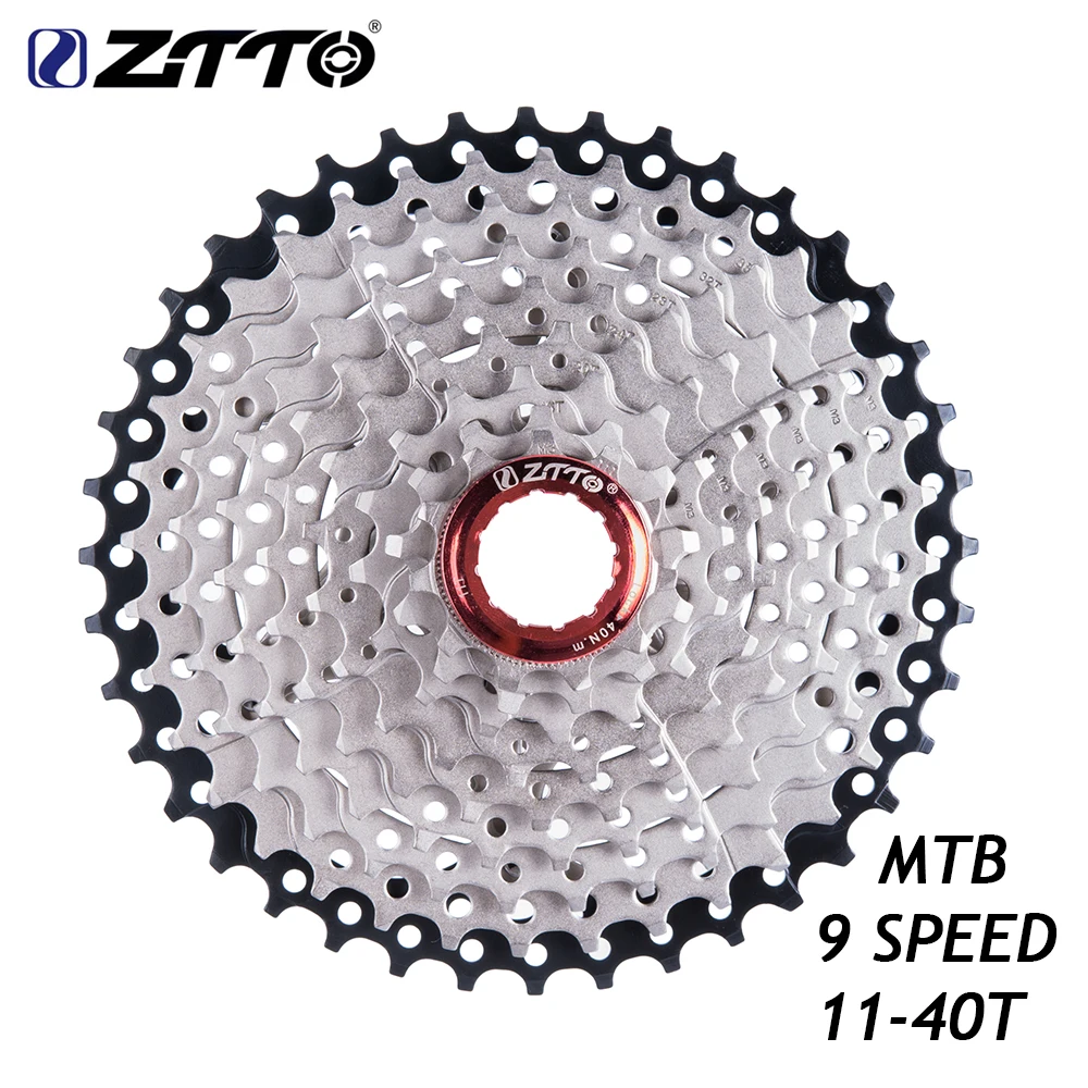ZTTO 9 скоростная кассета 11-40 т широкое соотношение Freewheel горный велосипед MTB велосипедная кассета маховик Звездочка совместима с Sunrace - изображение