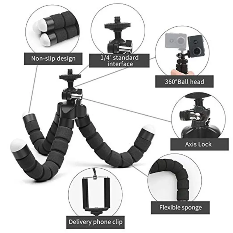 Phone Holder Flexible Octopus Tripod Bracket Selfie Expanding Stand Mount Monopod Styling Accessories For Mobile Phone Camera (3)