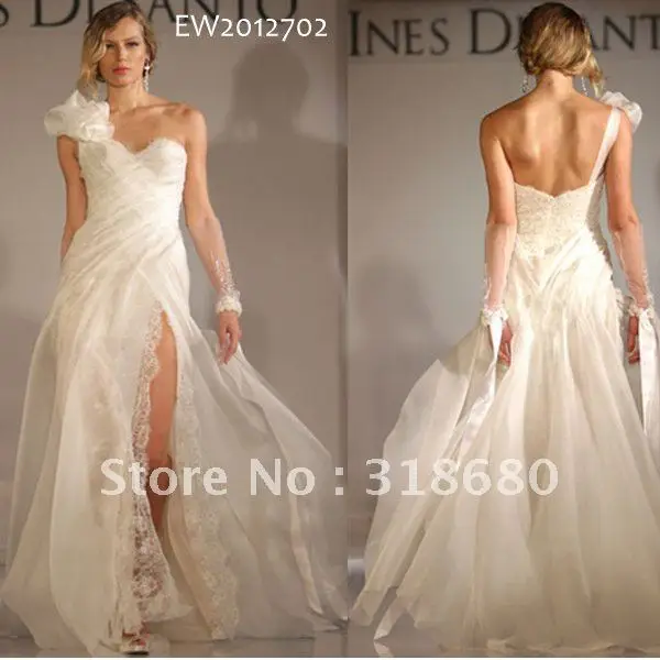 beach wedding dresses with slit