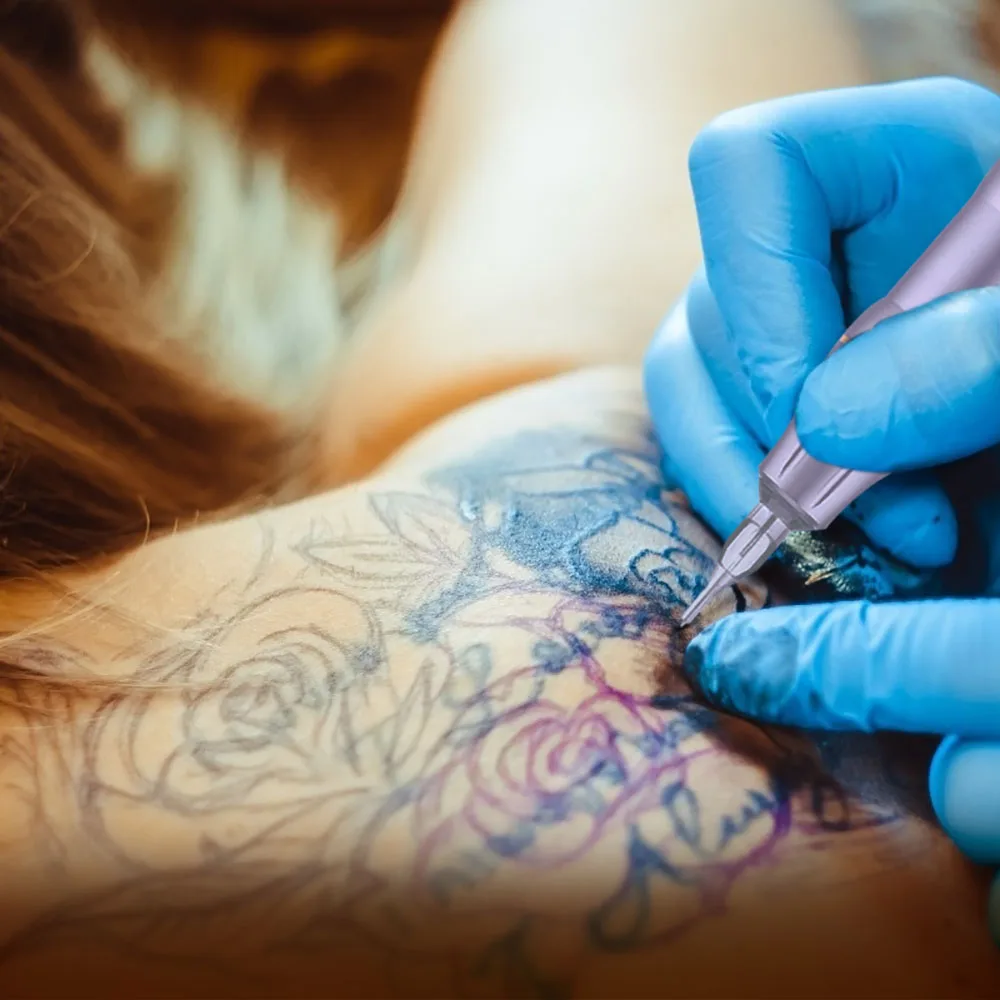Машина для татуировки, ротационная ручка, Перманентный макияж, тату-пистолет, Космический алюминиевый картридж, оборудование для татуировки, тихий мотор