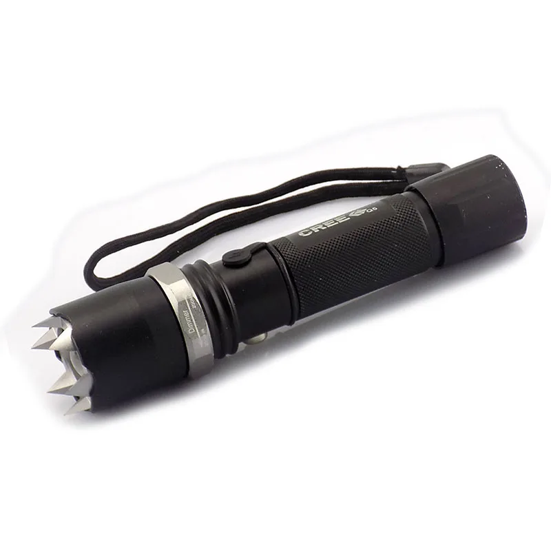 Тактический светодиодный фонарик на светодиоде CREE XPE Q5 с функцией самообороны, питание 3*ААА/1*18560