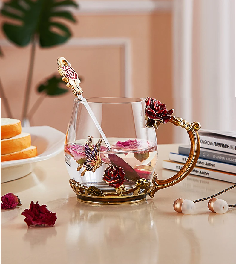 Enamels розовый чай Кружка для питья кружка кофейная чашка питьевые очки 11 унций/320 мл