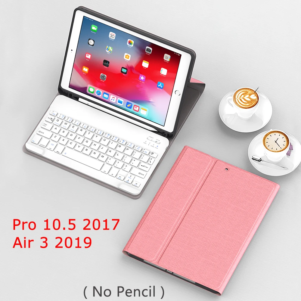 Чехол для клавиатуры для iPad Pro 10,5 /iPad Air 3 чехол Магнитный умный чехол с карандашом 1" Съемная клавиатура