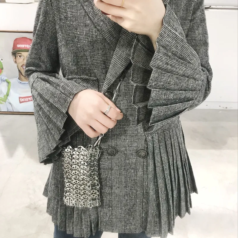 Luxury Designer Women Bags Pure Metal Sequins Chain Woven Bag Hollow Evening Bags Clutch Female Travel Holiday Shoulder Bag