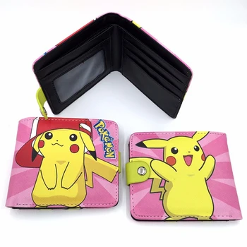 

Hot Pokemon go comic cute wallets Mewtwo Squirtle Jigglypuff woman man purse pokemon ball wallet for pikachu fans