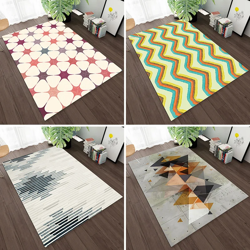 

80x120CM Bedroom Area Rug Nordic Style Rug and Carpet for Home Living Room Geometry Style Floor Mat Bedside Rectangle Sofa Rug