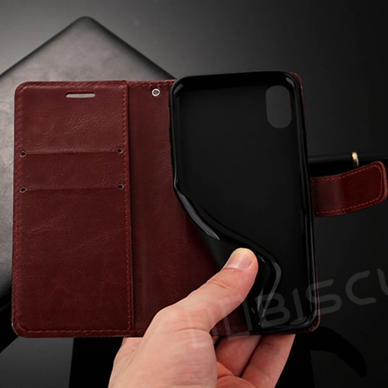 Luxury Leather Wallet Flip Case - Soft Protective Cover