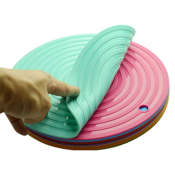 

24*24 CM Round Silicone Durable Dish Drying Mat Soft Non-Slip Insulation Modern Pad Kitchen Cooking Tool