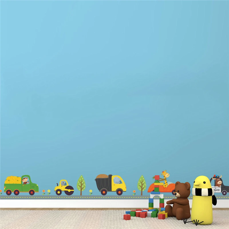 Monkey Giraffe Animals Car Decorative Wall Stickers Children Kids Nursery Bedroom Carton PVC DIY Wall Decals Decor Mural Gifts