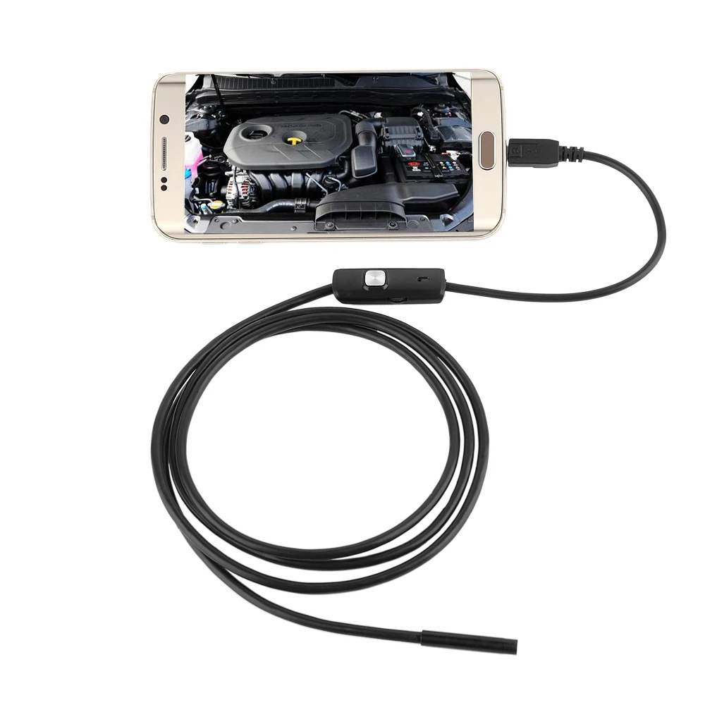 

7mm Lens 1M/1.5M/2M/3.5M/5M Cable Waterproof Endoscope Mini Camcorders USB Inspection Borescope Camera For Android Phones And PC