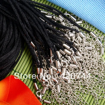 

50PCS Black Nylon Jewelry Necklace String Cord Strap 2mm CHIC