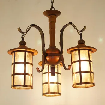 

Chinese Style Wooden Dining Room Pendant Lights Metal Hollow out Bottle Bar Counter Chain Pendant Lamp Restaurant Pendant Lamps