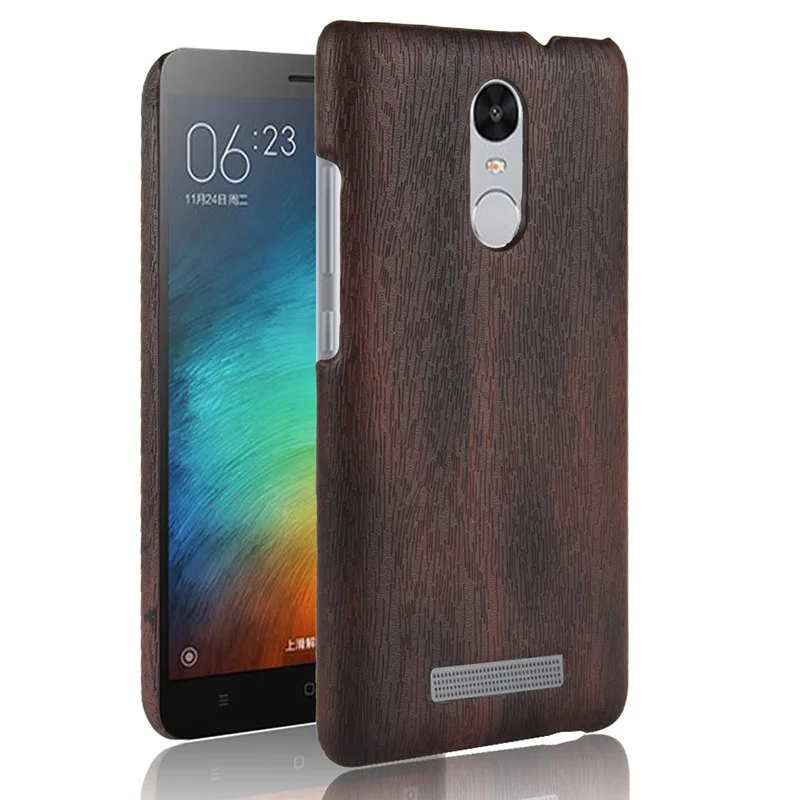 Жесткий чехол накладка с текстурой древесины для XiaoMi RedMi Note 2 3 4 противоударный