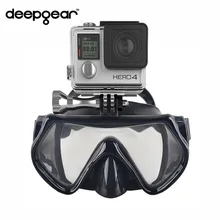 Deepgear Optical scuba diving mask One window camera snorkel mask Unremovable camera mount mask to Gopro Hero Action diving mask