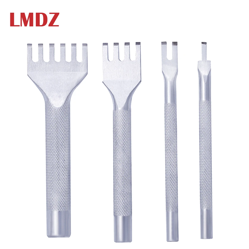 

LMDZ New Leather Craft Tool 4mm Hole Punches 1+2+4+6 Prong Lacing Stitching Punch