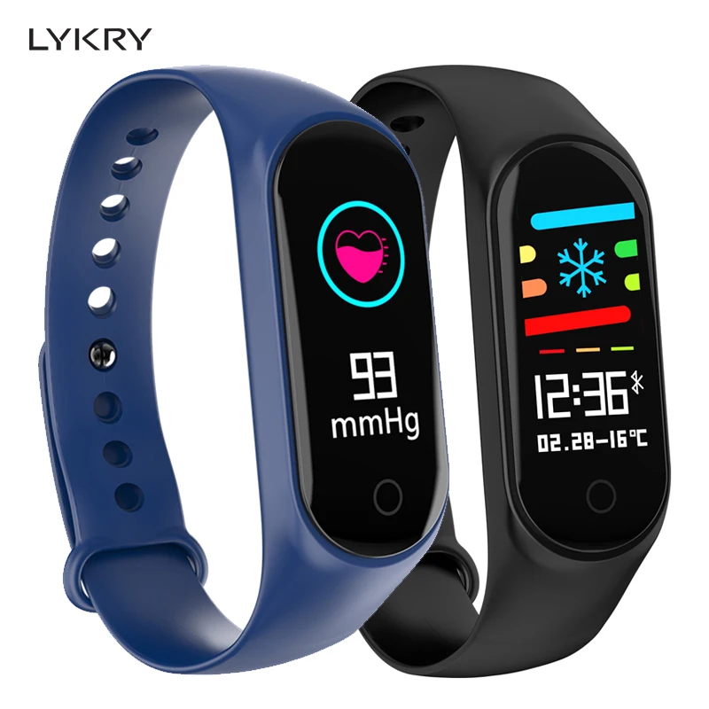 LYKRY M3S Smart Bracelet Fitness Tracker Wristband Blood Pressure Heart Rate Monitor Band For iphone xiaomi Clock | Электроника
